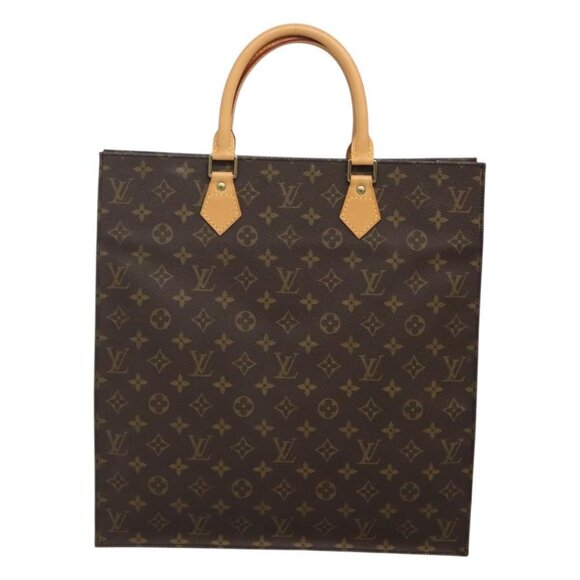 Louis Vuitton Handbags - LOUIS VUITTON Monogram Sac Plat Hand Bag M51140 LV Auth EC550